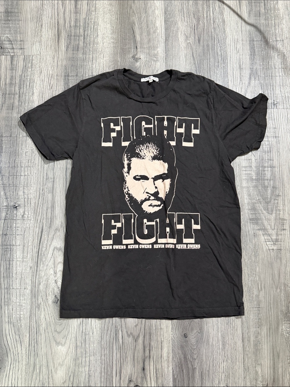WWE Kevin Owens 'Fight' Black Graphic T-Shirt